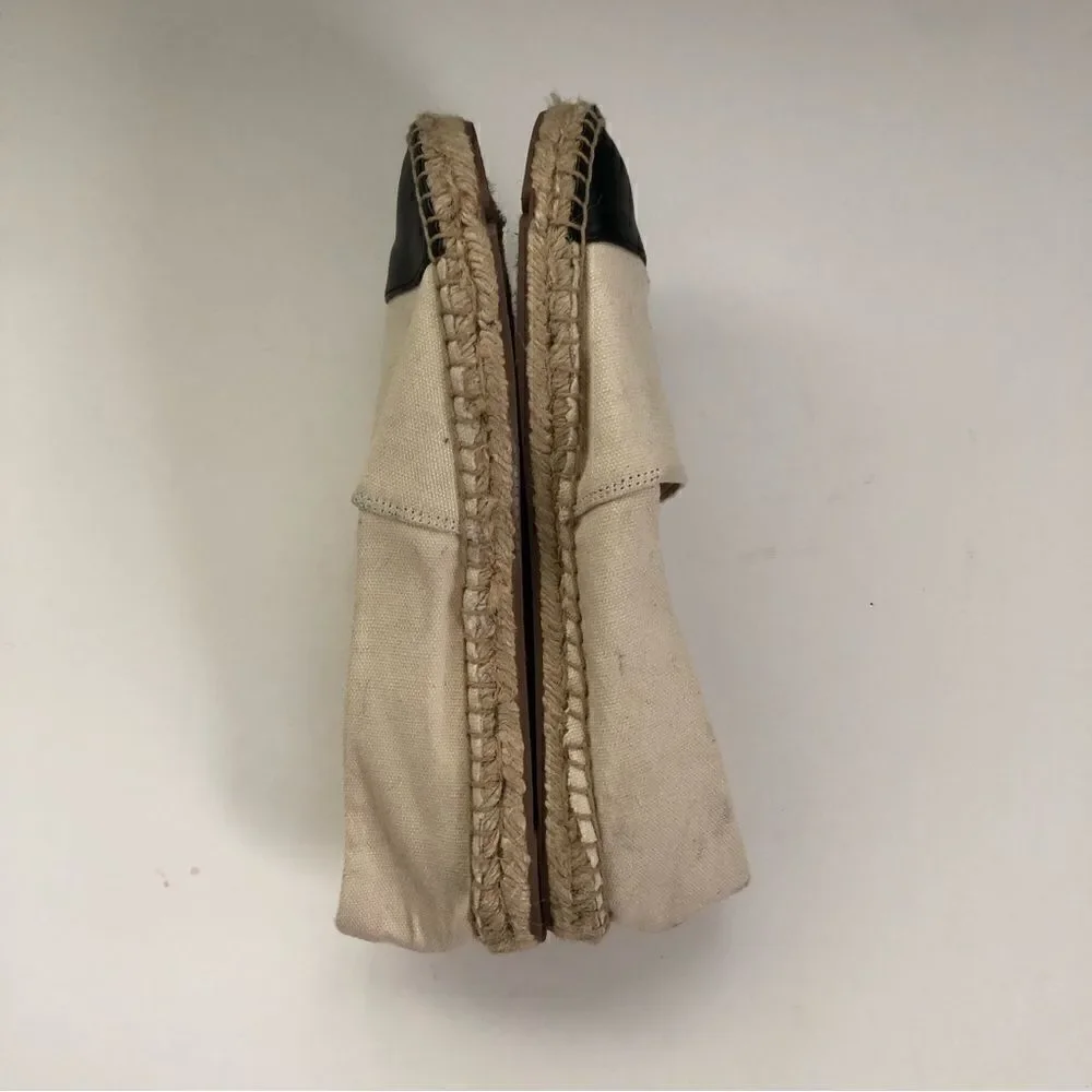 J Crew Canvas cap toe slip on espadrilles size 6.5